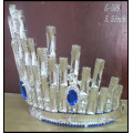 Pageant Casamento Jóias de Prata Tiara Grande Rhinestone Crown noiva por atacado Tiara Girls